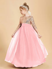 Abiti Damigella Junior Glamour Top Con Paillettes Fenicottero