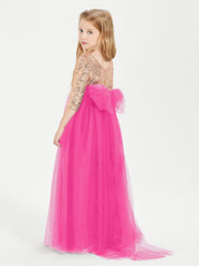 Abiti Damigella Junior Glamour Top Con Paillettes Fucsia