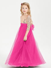 Abiti Damigella Junior Glamour Top Con Paillettes Fucsia