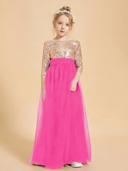 Abiti Damigella Junior Glamour Top Con Paillettes Fucsia