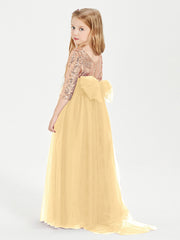Abiti Damigella Junior Glamour Top Con Paillettes Oro