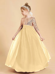 Abiti Damigella Junior Glamour Top Con Paillettes Oro