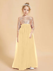 Abiti Damigella Junior Glamour Top Con Paillettes Oro