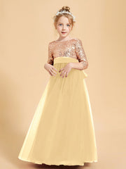 Abiti Damigella Junior Glamour Top Con Paillettes Oro
