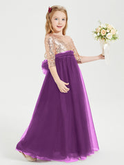 Abiti Damigella Junior Glamour Top Con Paillettes Viola