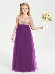 Abiti Damigella Junior Glamour Top Con Paillettes Viola