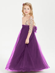 Abiti Damigella Junior Glamour Top Con Paillettes Viola