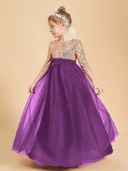 Abiti Damigella Junior Glamour Top Con Paillettes Viola