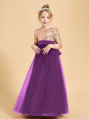 Abiti Damigella Junior Glamour Top Con Paillettes Viola
