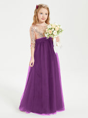 Abiti Damigella Junior Glamour Top Con Paillettes Viola