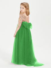 Abiti Damigella Junior Glamour Top Con Paillettes Verde