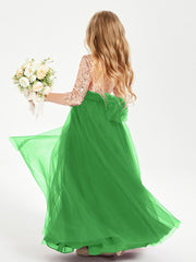 Abiti Damigella Junior Glamour Top Con Paillettes Verde