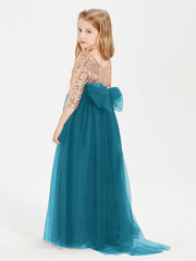 Abiti Damigella Junior Glamour Top Con Paillettes Blu Inchiostro