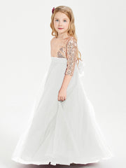 Abiti Damigella Junior Glamour Top Con Paillettes Avorio