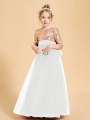 Abiti Damigella Junior Glamour Top Con Paillettes Avorio