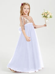 Abiti Damigella Junior Glamour Top Con Paillettes Lavanda