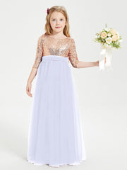 Abiti Damigella Junior Glamour Top Con Paillettes Lavanda