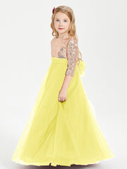 Abiti Damigella Junior Glamour Top Con Paillettes Limone