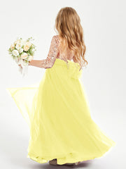 Abiti Damigella Junior Glamour Top Con Paillettes Limone