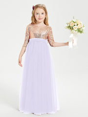 Abiti Damigella Junior Glamour Top Con Paillettes Lilla