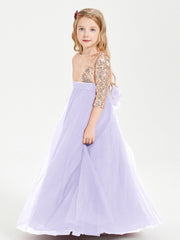 Abiti Damigella Junior Glamour Top Con Paillettes Lilla