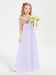 Abiti Damigella Junior Glamour Top Con Paillettes Lilla