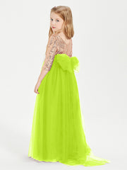 Abiti Damigella Junior Glamour Top Con Paillettes Verde Lime
