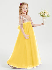 Abiti Damigella Junior Glamour Top Con Paillettes Calendula