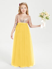 Abiti Damigella Junior Glamour Top Con Paillettes Calendula