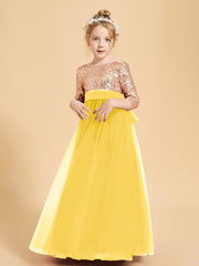 Abiti Damigella Junior Glamour Top Con Paillettes Calendula