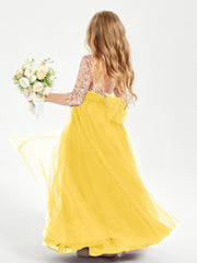 Abiti Damigella Junior Glamour Top Con Paillettes Calendula