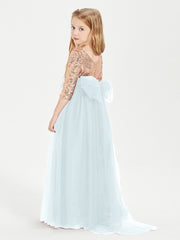 Abiti Damigella Junior Glamour Top Con Paillettes Nebbia