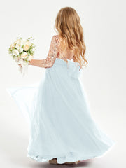 Abiti Damigella Junior Glamour Top Con Paillettes Nebbia