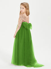 Abiti Damigella Junior Glamour Top Con Paillettes Muschio
