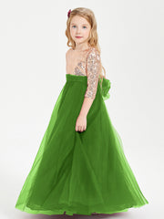 Abiti Damigella Junior Glamour Top Con Paillettes Muschio