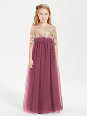 Abiti Damigella Junior Glamour Top Con Paillettes Gelso