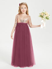 Abiti Damigella Junior Glamour Top Con Paillettes Gelso