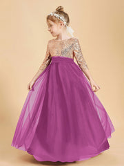 Abiti Damigella Junior Glamour Top Con Paillettes Orchidea