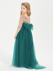Abiti Damigella Junior Glamour Top Con Paillettes Pavone