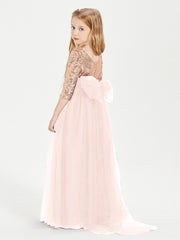 Abiti Damigella Junior Glamour Top Con Paillettes Rosa Perlato