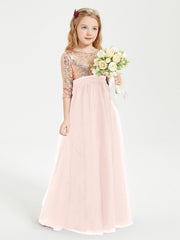 Abiti Damigella Junior Glamour Top Con Paillettes Rosa Perlato