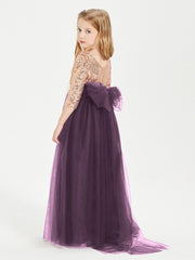 Abiti Damigella Junior Glamour Top Con Paillettes Prugna