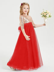 Abiti Damigella Junior Glamour Top Con Paillettes Rosso