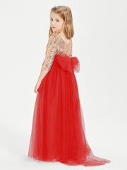 Abiti Damigella Junior Glamour Top Con Paillettes Rosso