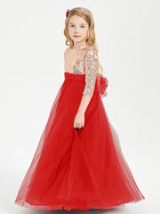 Abiti Damigella Junior Glamour Top Con Paillettes Rosso