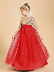 Abiti Damigella Junior Glamour Top Con Paillettes Rosso