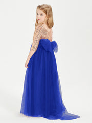 Abiti Damigella Junior Glamour Top Con Paillettes Blu Royal