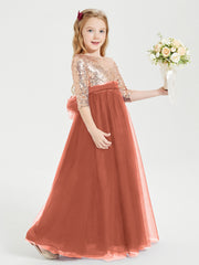 Abiti Damigella Junior Glamour Top Con Paillettes Ruggine