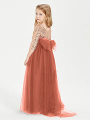 Abiti Damigella Junior Glamour Top Con Paillettes Ruggine