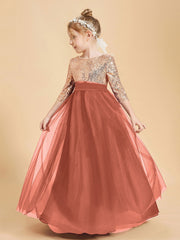 Abiti Damigella Junior Glamour Top Con Paillettes Ruggine